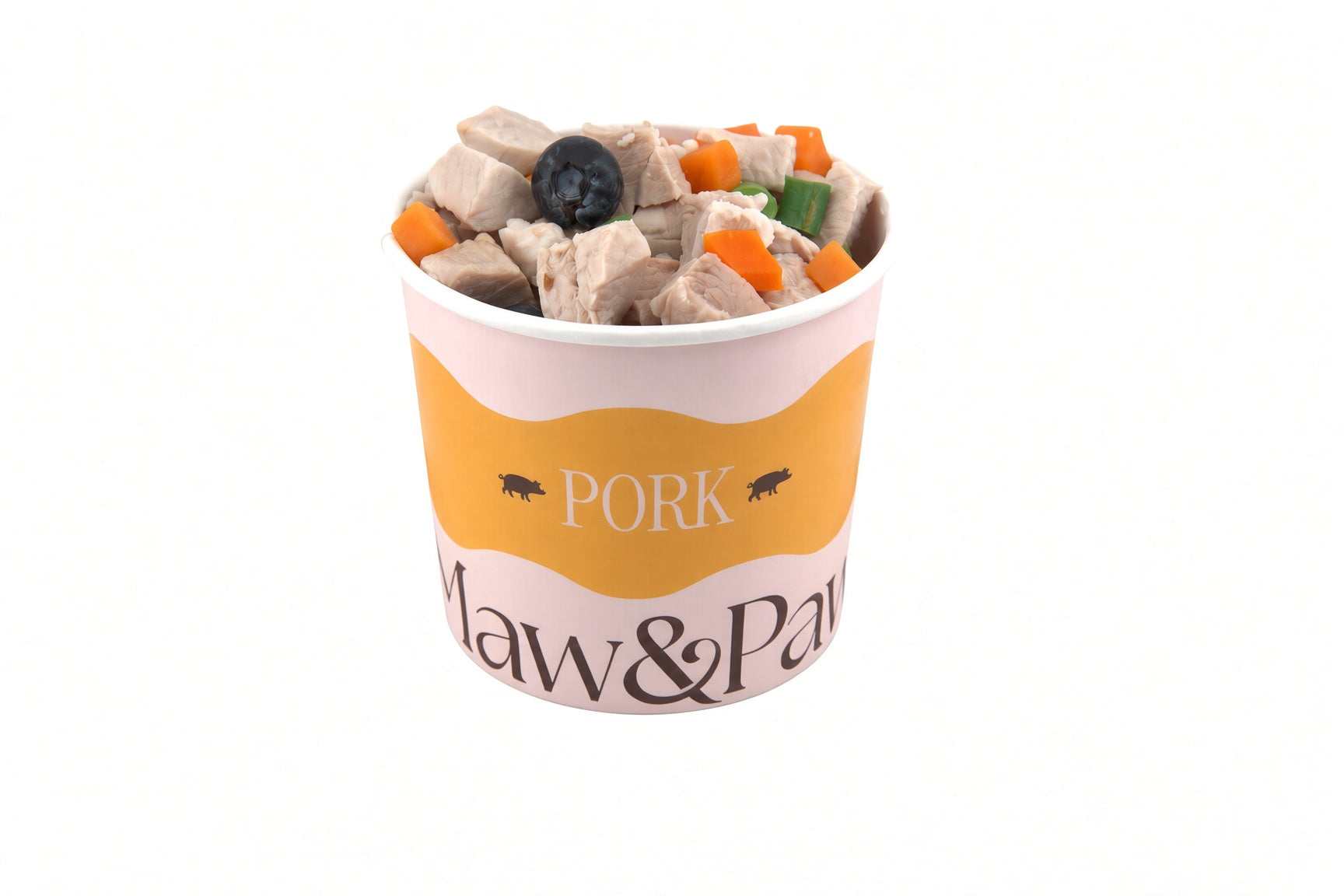 Maw&Paw Pork recipe - real chunks of pork, sweet potato, green beans, and blueberries