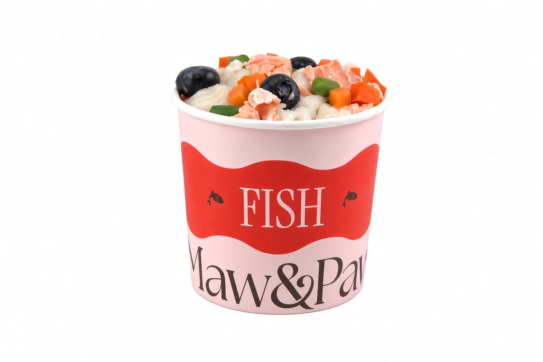 Maw&Paw Fish recipe container, front view