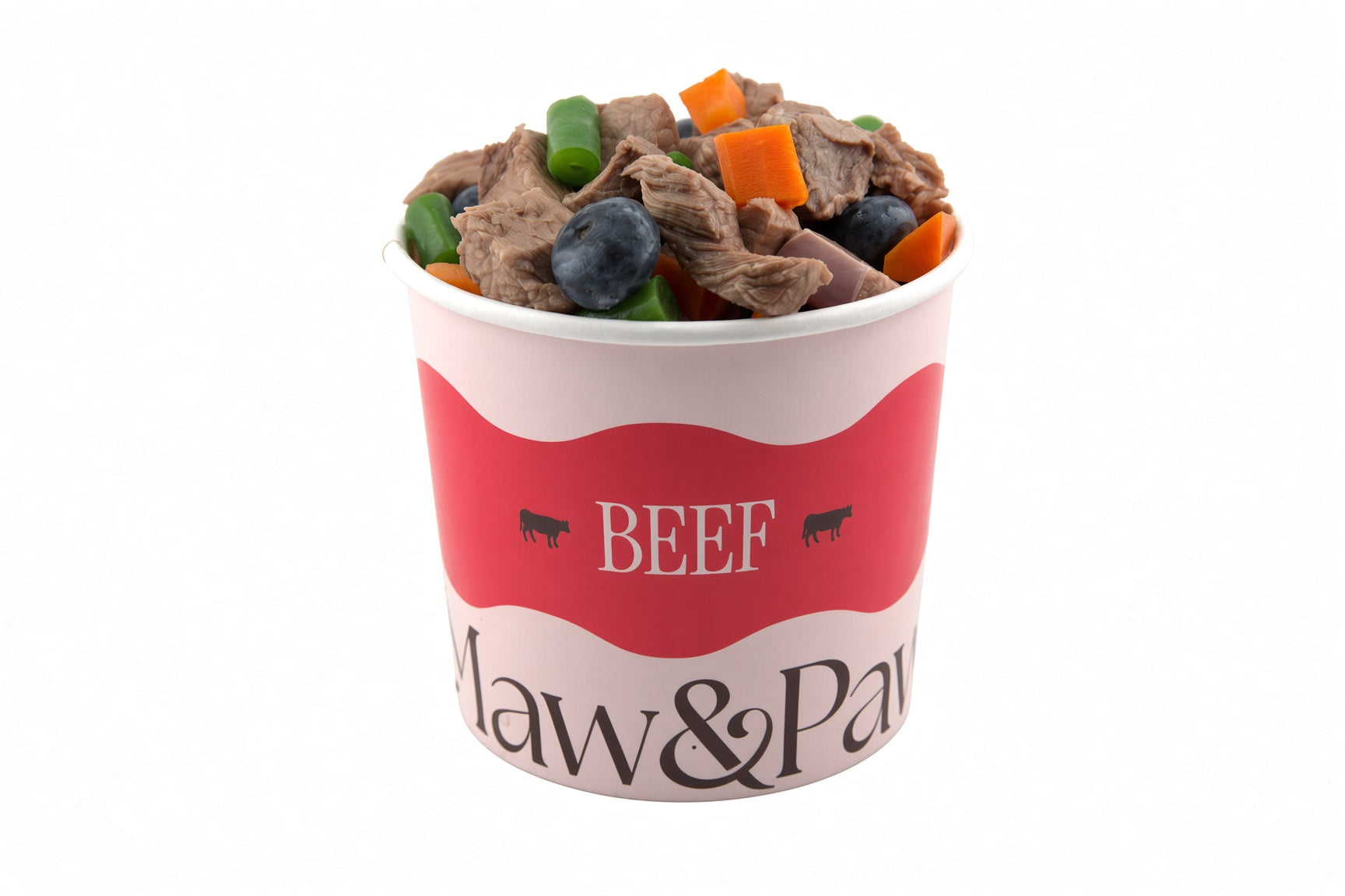 Maw&Paw Beef recipe container, front view