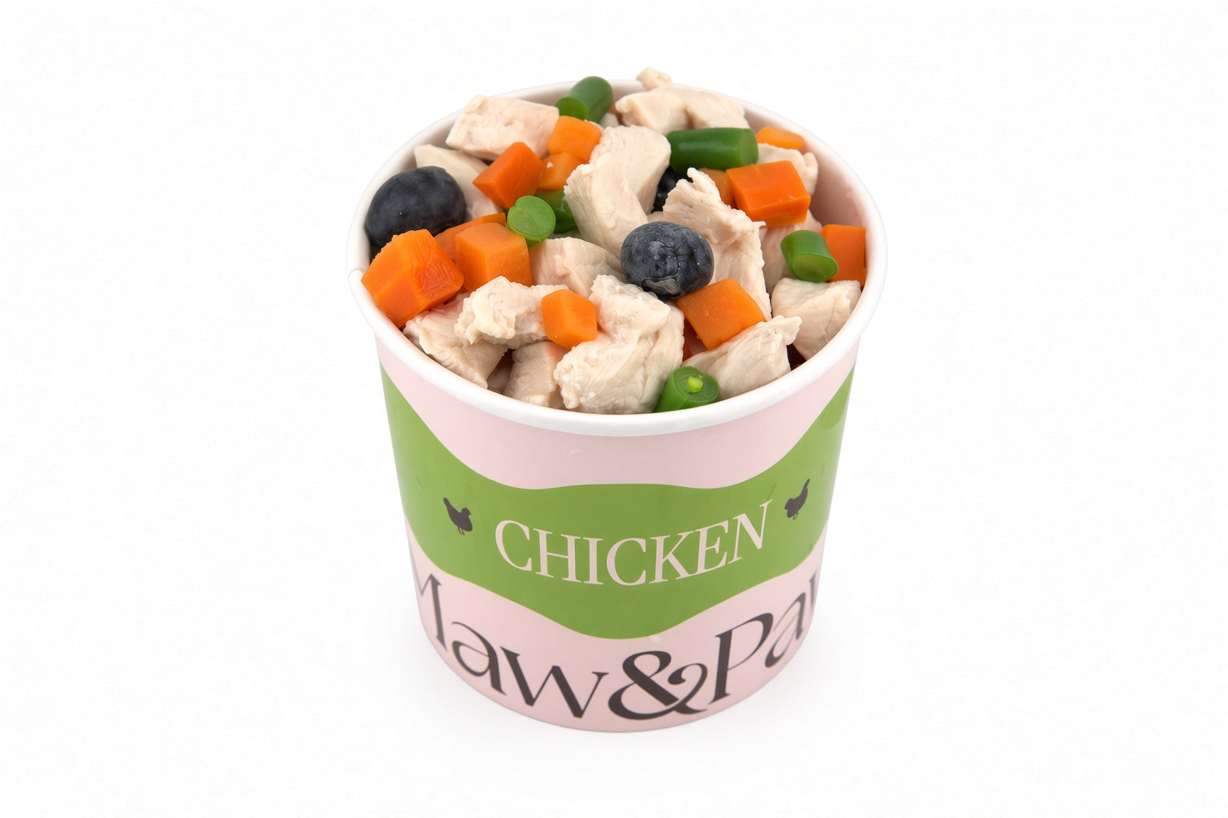 Maw&Paw Chicken recipe container, side view