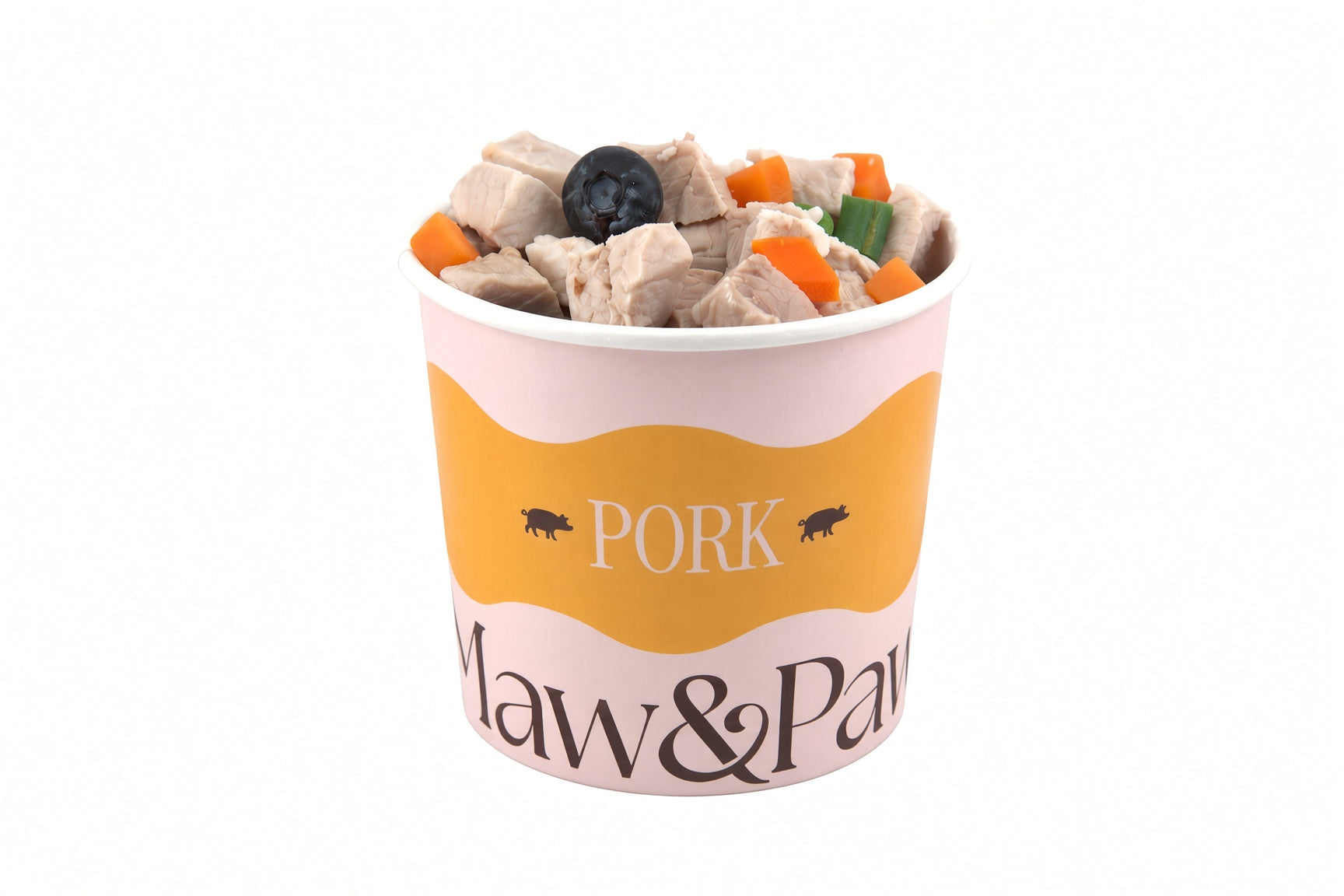 Maw&Paw Pork recipe container, side view